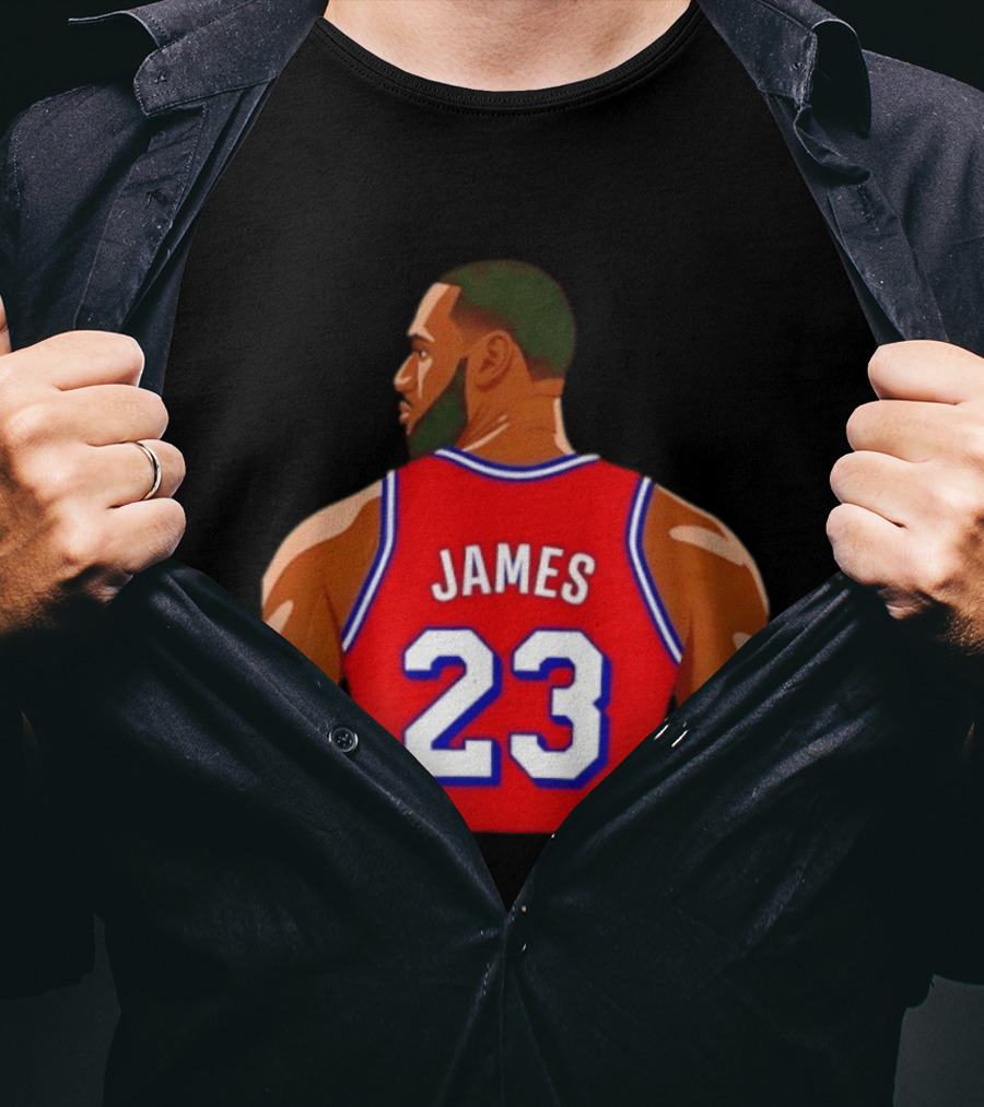 Lebron James 23 Philadelphia 76ers Red Jersey T-Shirt