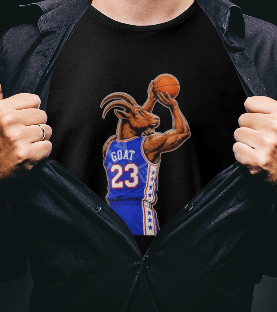 GOAT 23 Basketball Jersey Philadelphia Sixers LeBron James T-Shirt