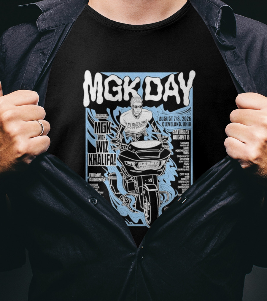 MGK Day Cleveland Ohio MGK Wiz Khalifa August 7 8 2026 T-Shirt