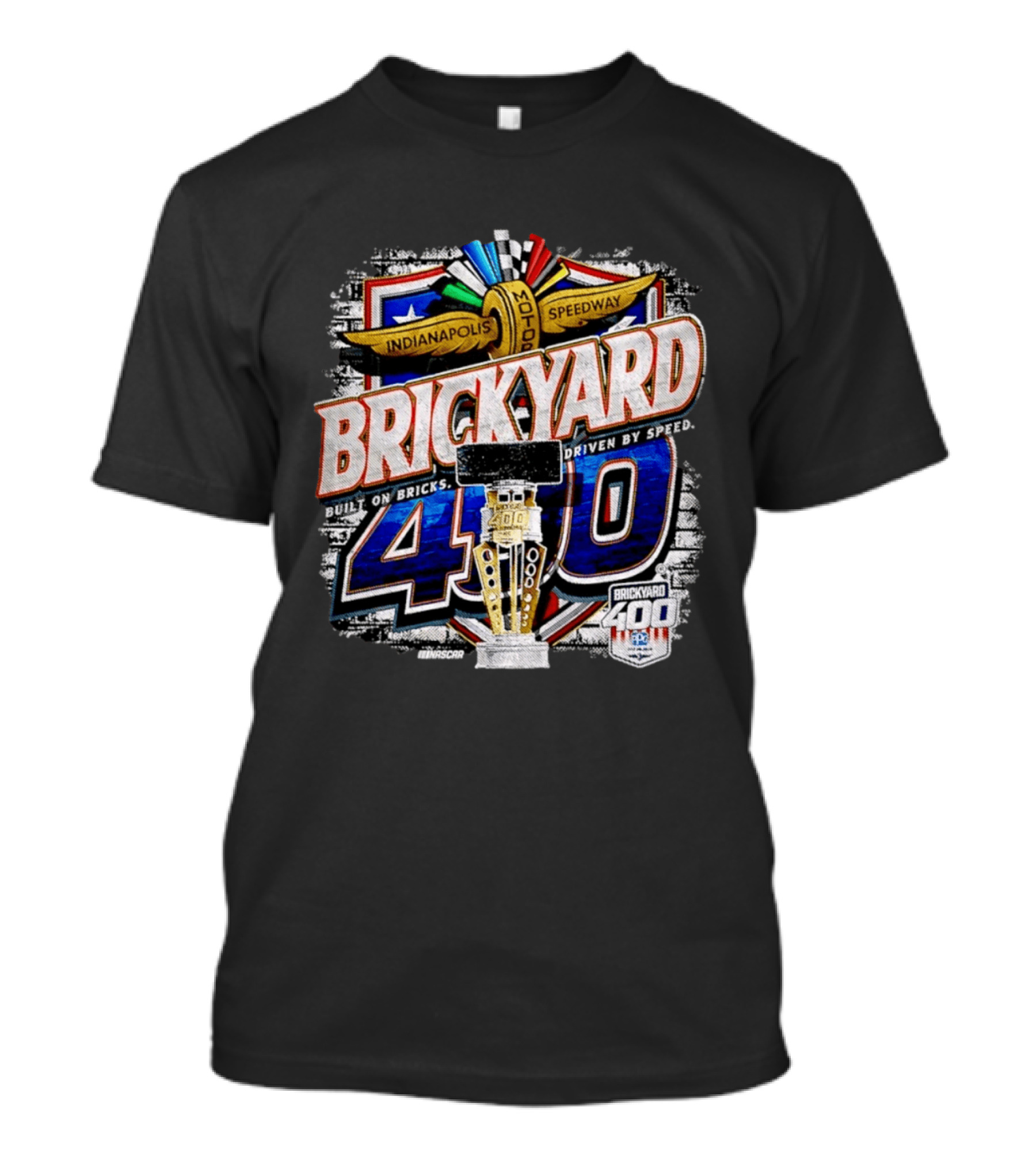 NASCAR Brickyard 400 Indianapolis Motor Speedway Built On Bricks Driven By Speed T-Shirt