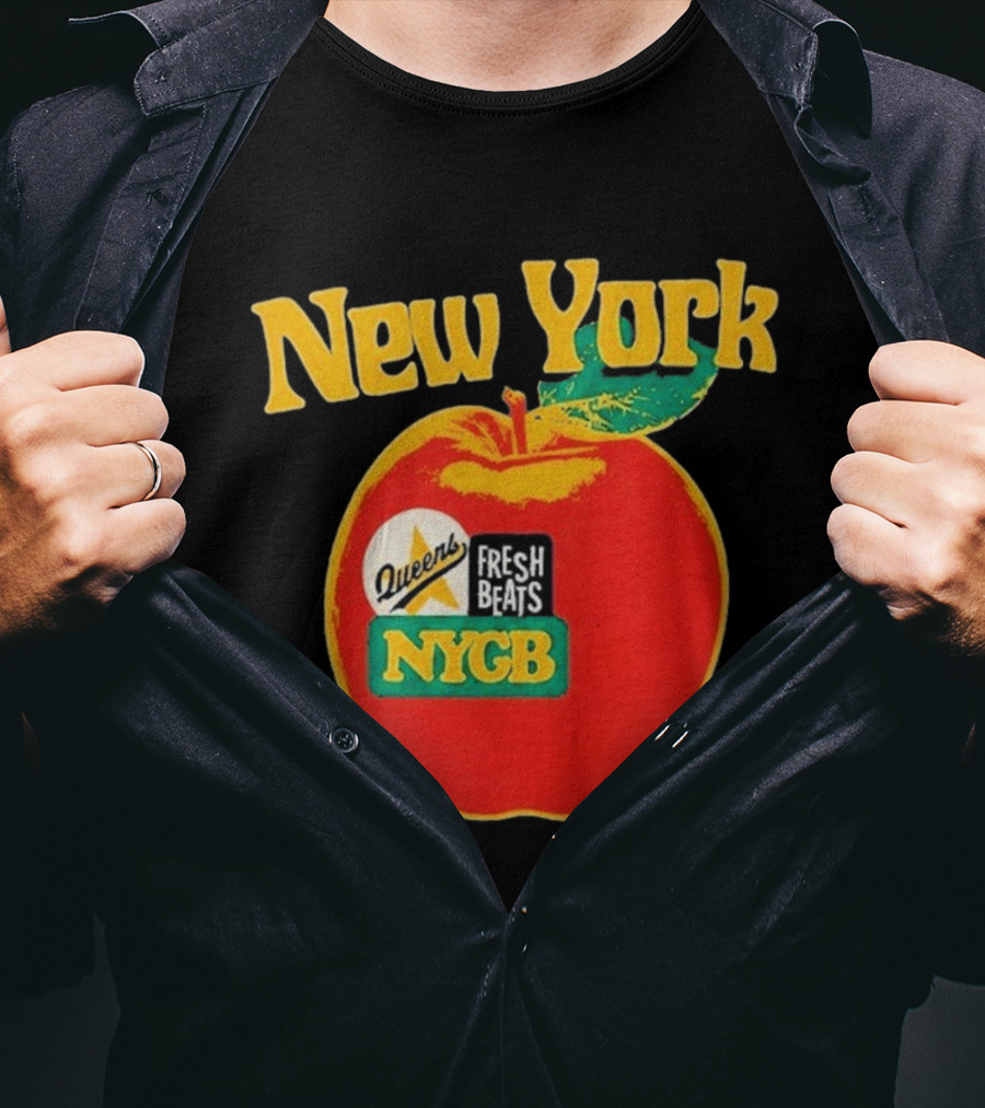 New York Queens Fresh Beats NYGB Apple T-Shirt