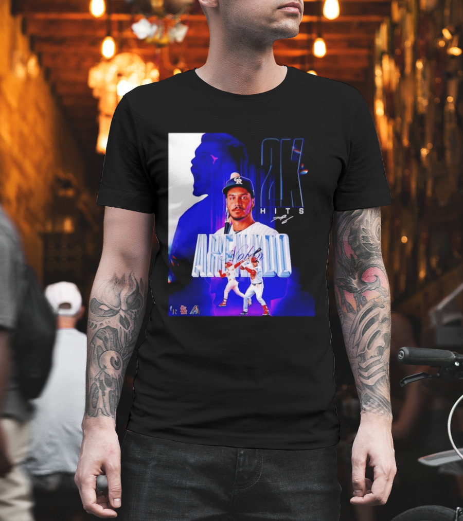 Nolan Arenado 2K Hits Retro Baseball Milestone Celebration T-Shirt