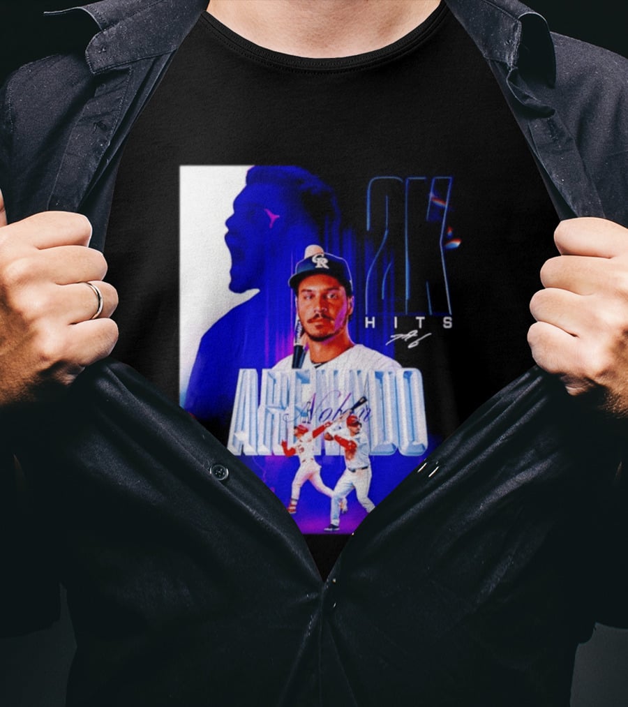 Nolan Arenado 2K Hits Retro Baseball Milestone Celebration T-Shirt