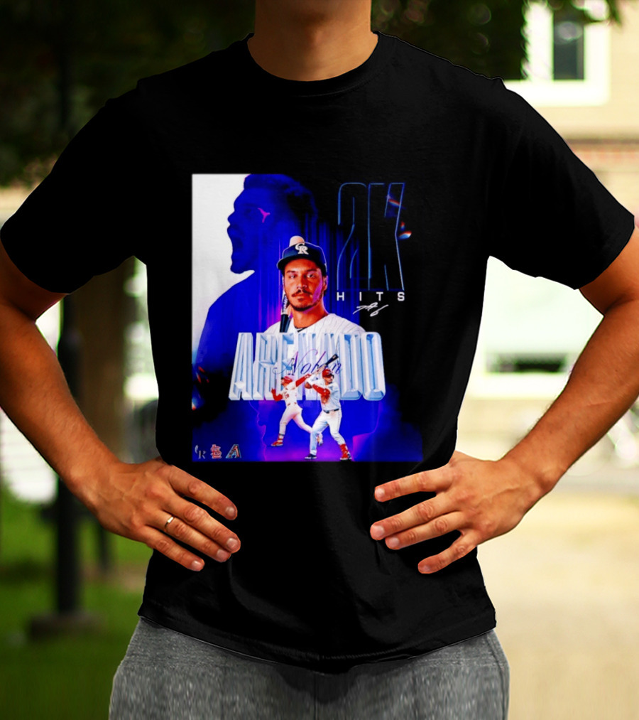 Nolan Arenado 2K Hits Retro Baseball Milestone Celebration T-Shirt
