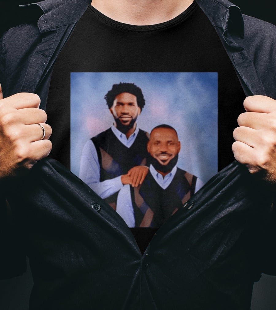Philadelphia 76ers Lebron James Joel Embiid Step Brothers T-Shirt