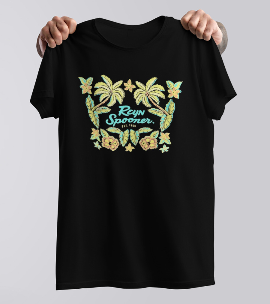 Reyn Spooner Est. 1956 Tropical Floral Palm T-Shirt