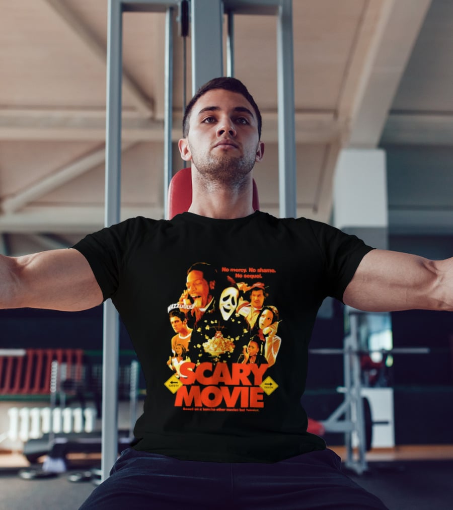 Scary Movie No Mercy No Shame No Sequel Spoof Characters Popcorn Scene T-Shirt