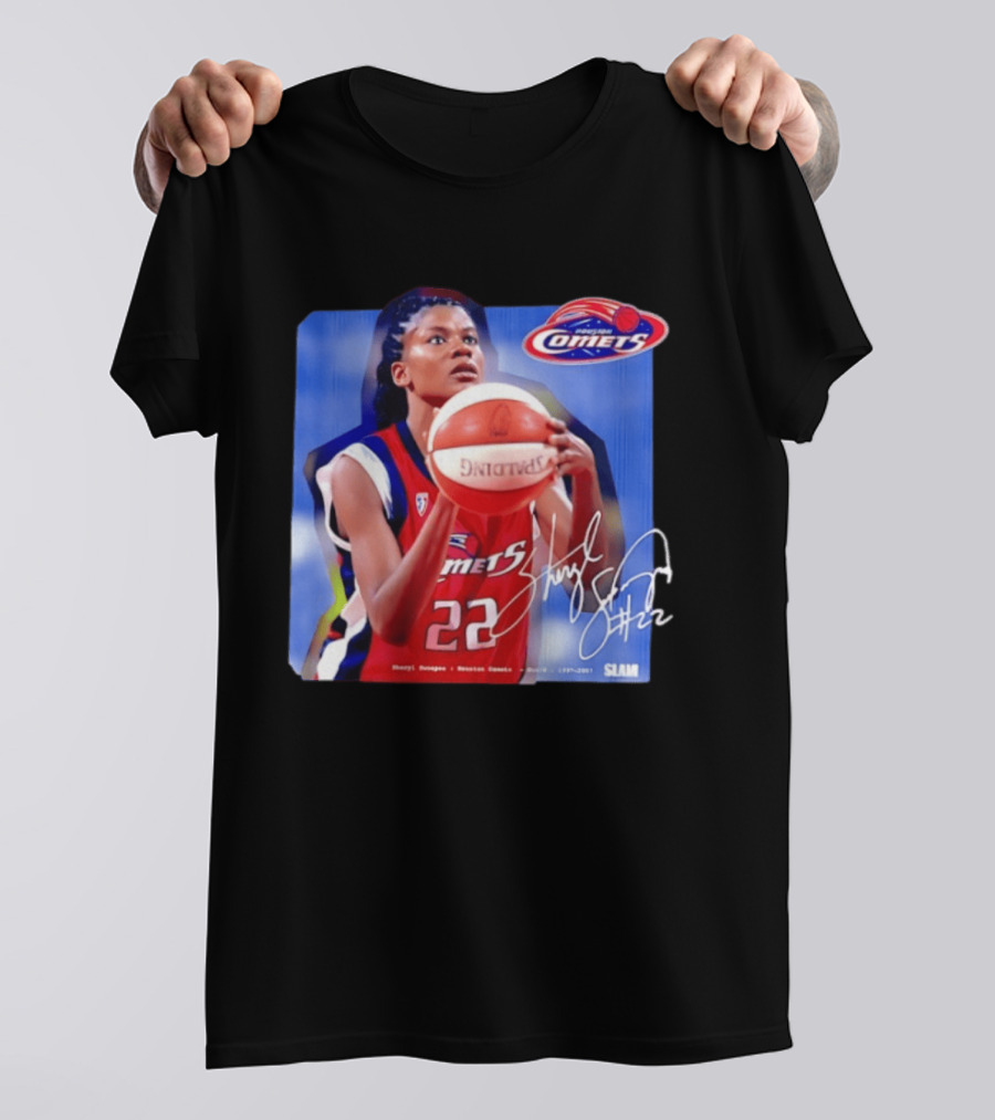 Sheryl Swoopes Houston Comets SLAM WNBA Legends 22 Spalding Basketball T-Shirt