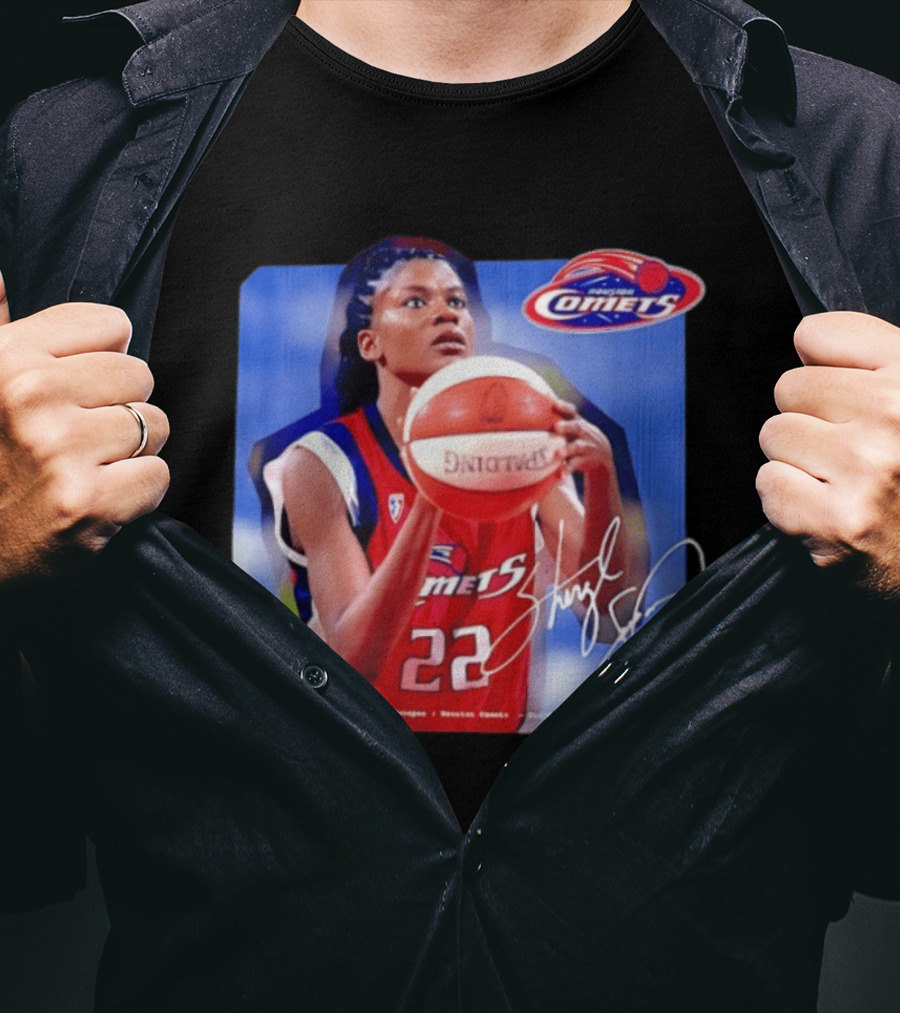 Sheryl Swoopes Houston Comets SLAM WNBA Legends 22 Spalding Basketball T-Shirt