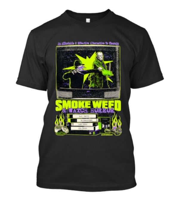 Affordable Effective Alternative Freddy Krueger Jason Voorhees Smoke Weed Horror T-Shirt