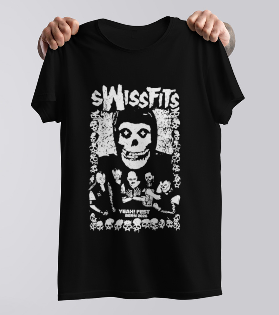 Swissfits Yeah! Fest Bern 2026 Punk Rock Skull Skeletons T-Shirt