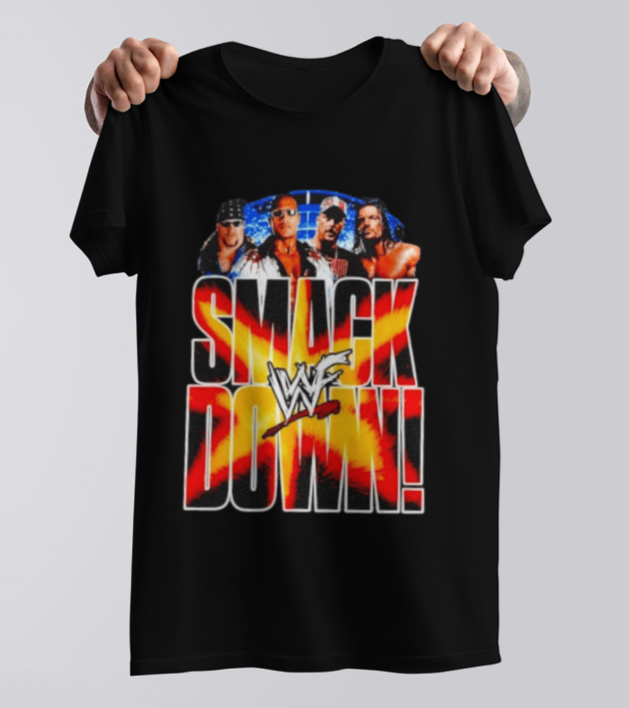 WWF SmackDown The Undertaker The Rock Stone Cold Steve Austin Triple H T-Shirt