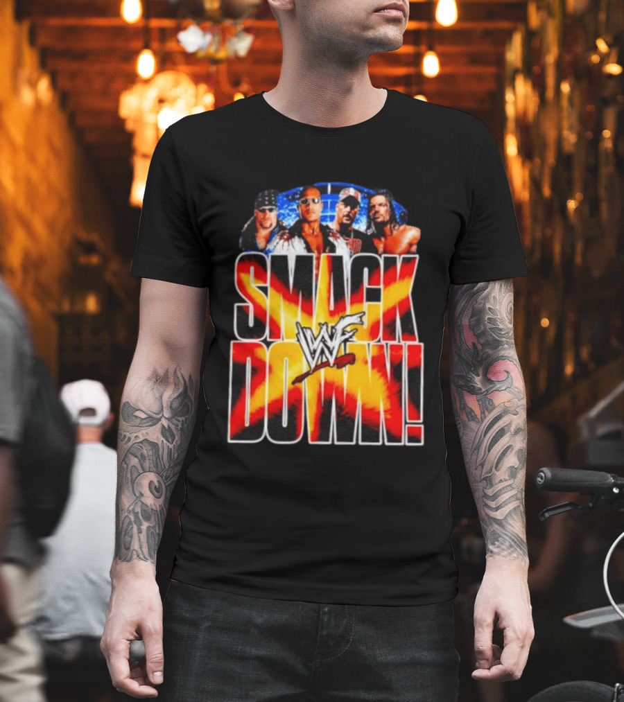 WWF SmackDown The Undertaker The Rock Stone Cold Steve Austin Triple H T-Shirt