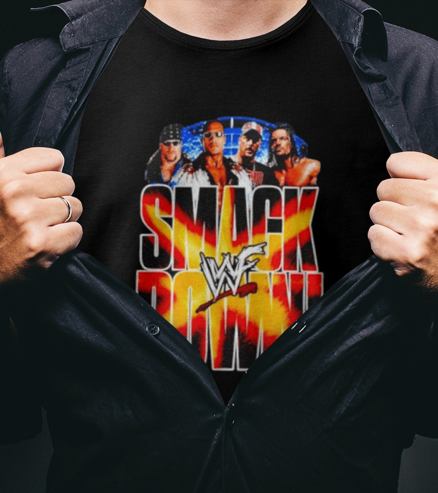 WWF SmackDown The Undertaker The Rock Stone Cold Steve Austin Triple H T-Shirt