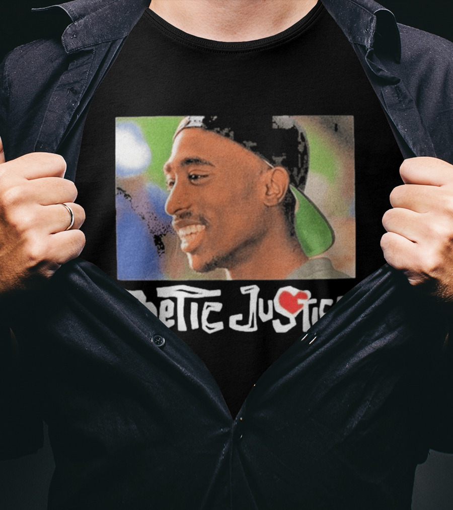 Tupac Poetic Justice Smiling Cap Backwards T-Shirt