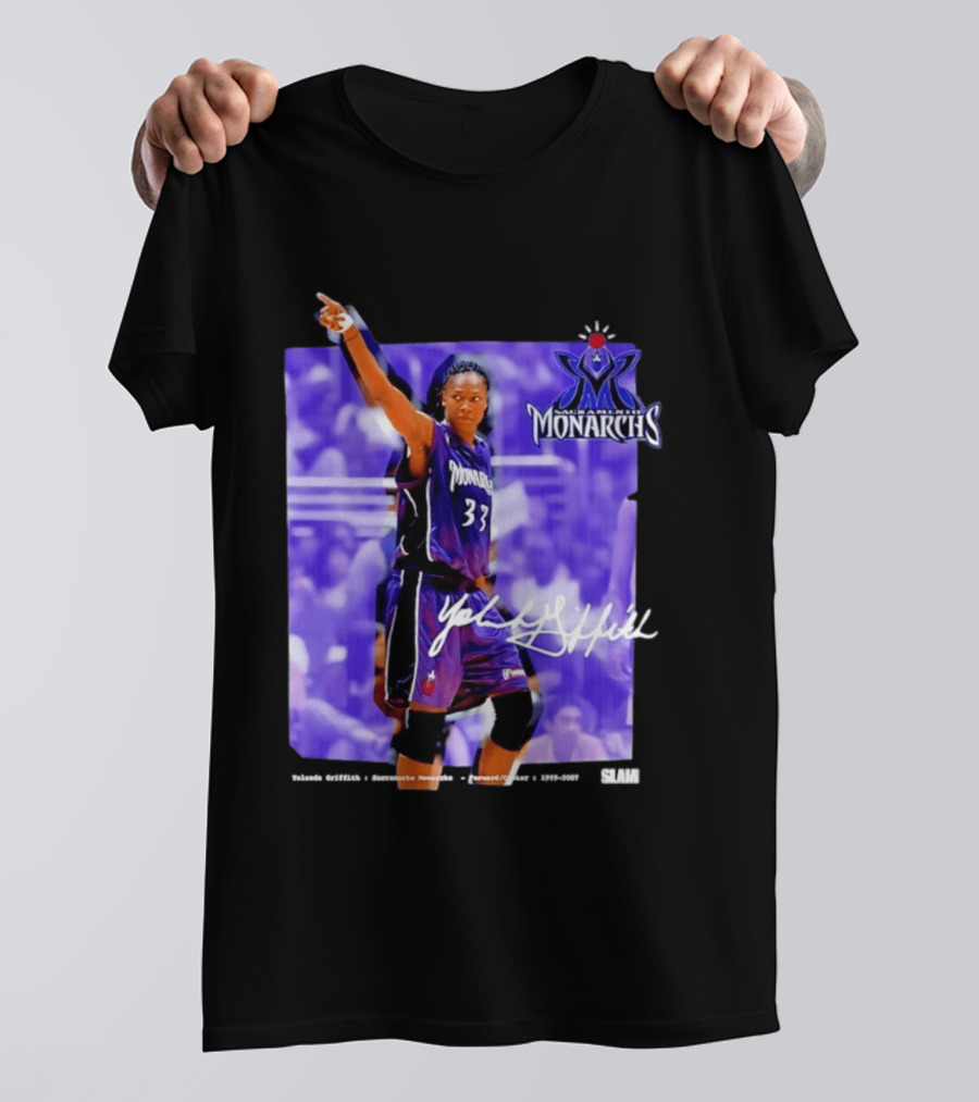 WNBA Yolanda Griffith 33 Sacramento Monarchs Basketball Legends T-Shirt