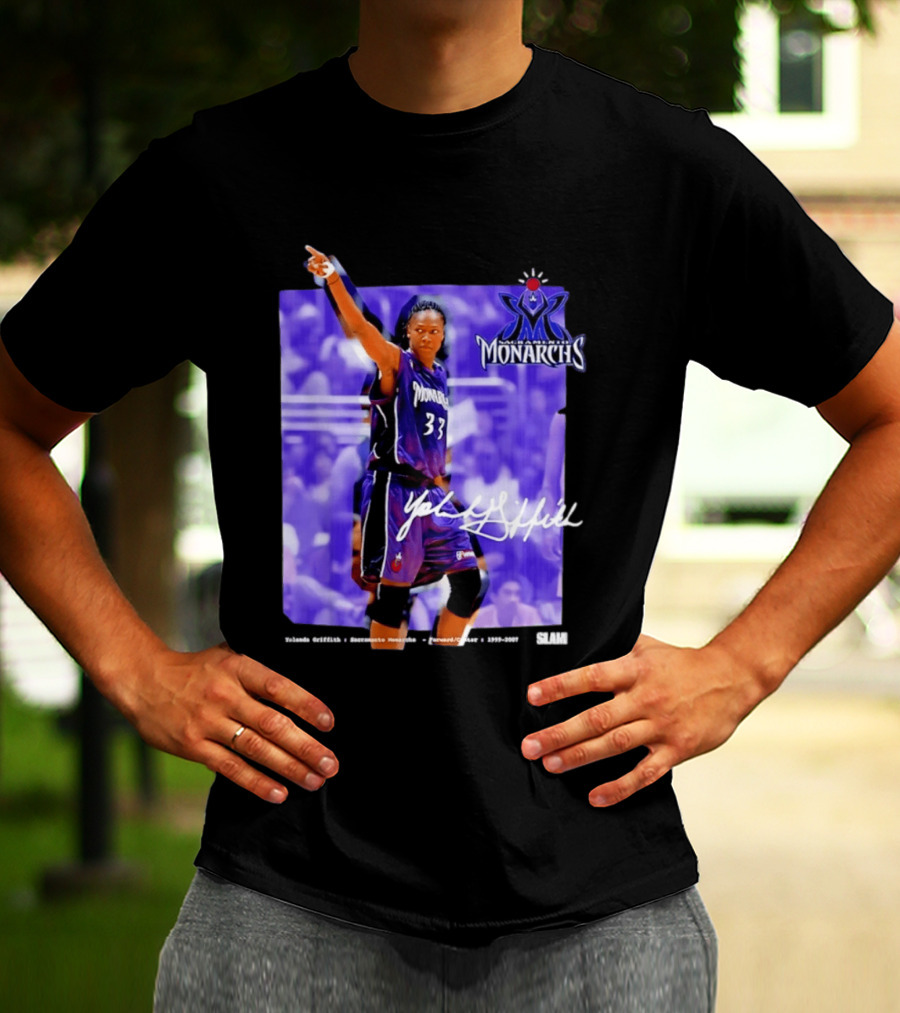 WNBA Yolanda Griffith 33 Sacramento Monarchs Basketball Legends T-Shirt