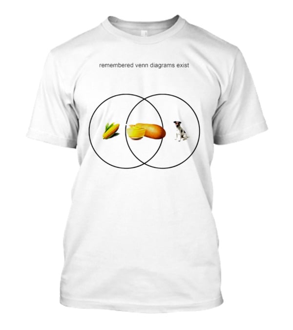 Remembered Venn Diagrams Exist Corn Dog Dog T-Shirt