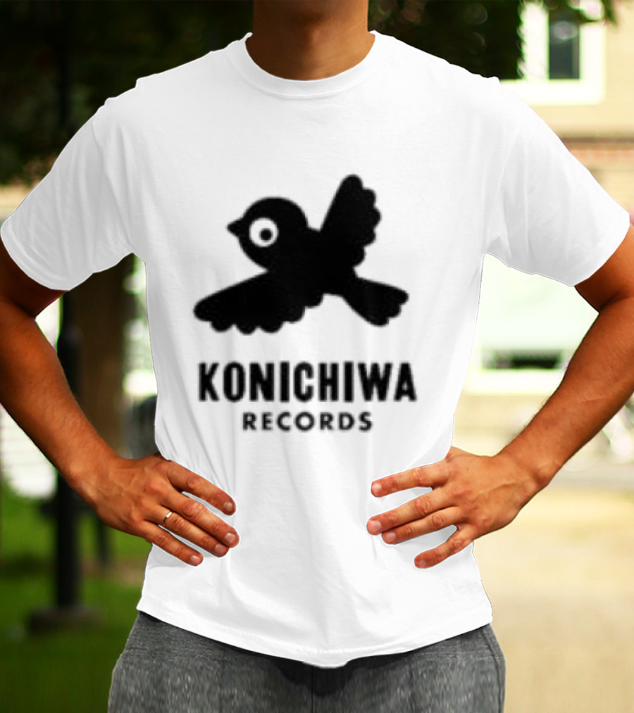 Konichiwa Records Black Bird Icon Gray Robyn Store T-Shirt