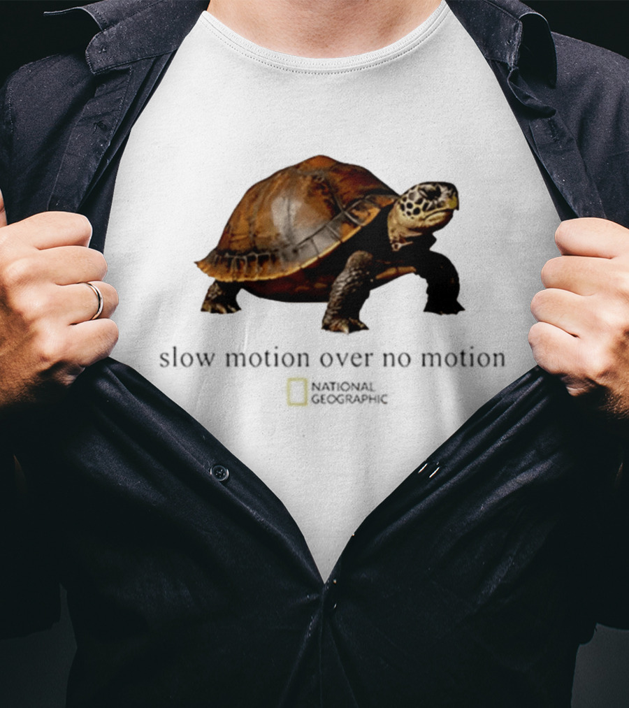 Slow Motion Over No Motion Turtle National Geographic T-Shirt