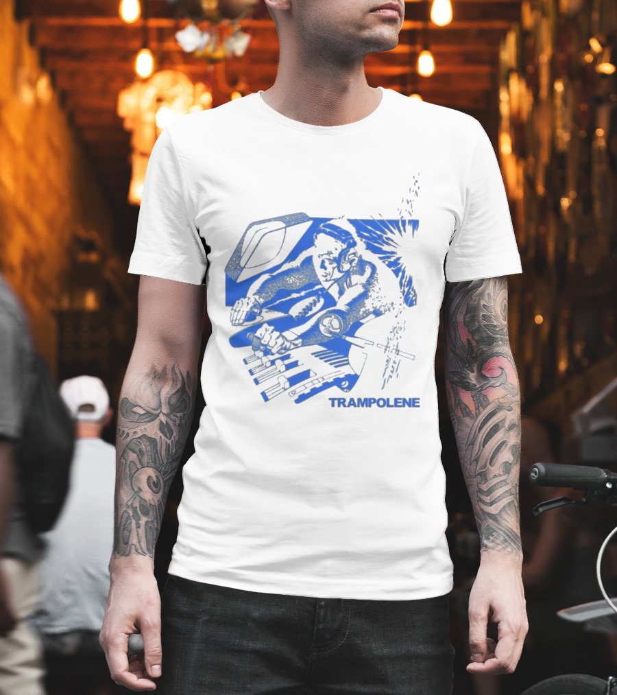 Trampolene DJ Tramps Music Mixing Motorcycle T-Shirt