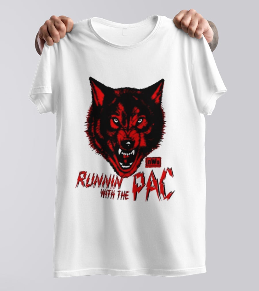 Runnin With The Pac Wolf NWo New World Order 2 Sided T-Shirt