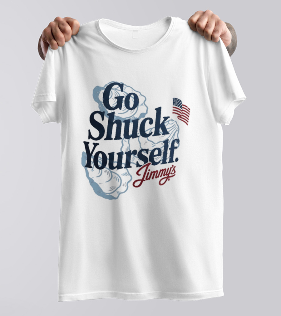 Jimmy's Go Shuck Yourself Oyster American Flag T-Shirt