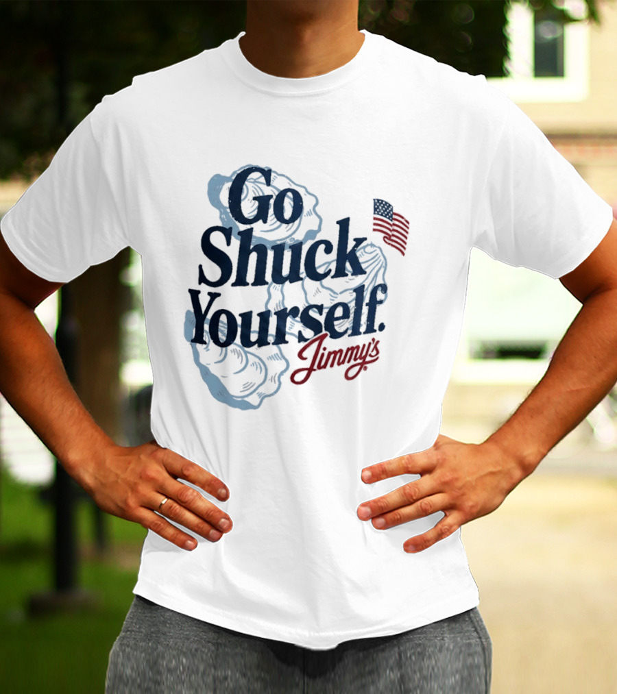 Jimmy's Go Shuck Yourself Oyster American Flag T-Shirt