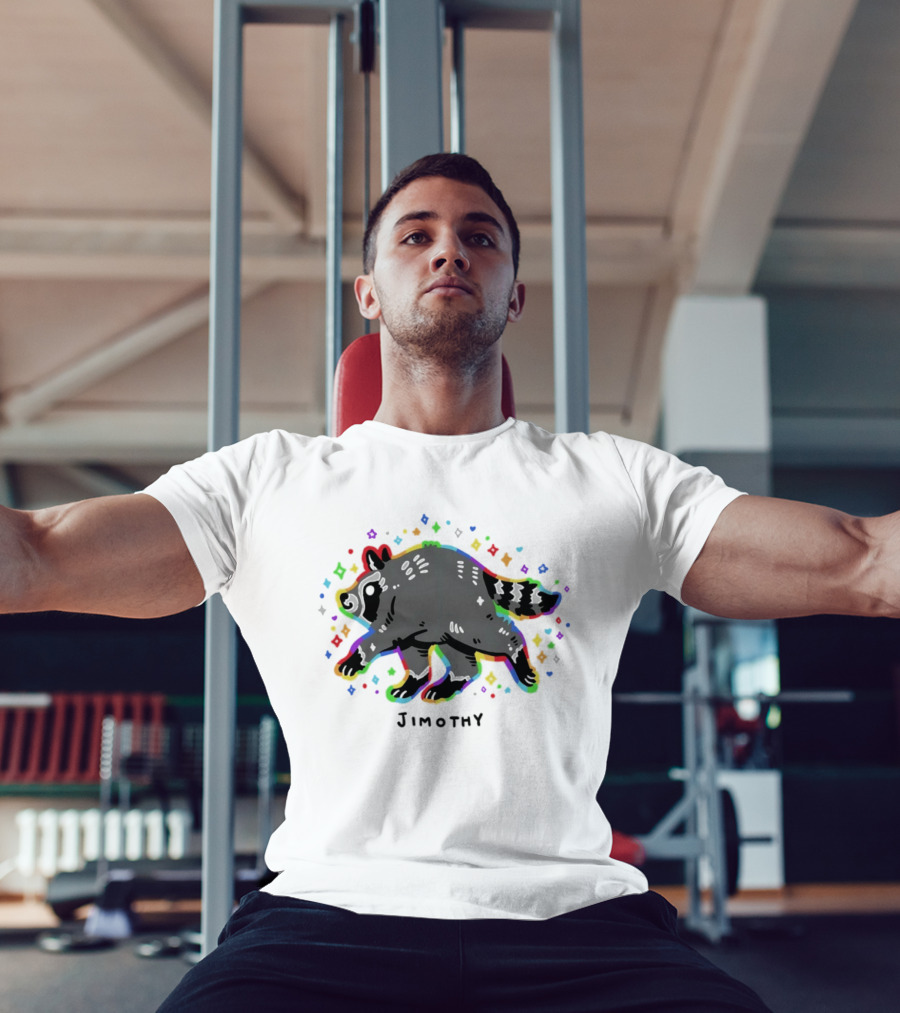 Jimothy Raccoon Trash Panda Colorful Rainbow T-Shirt
