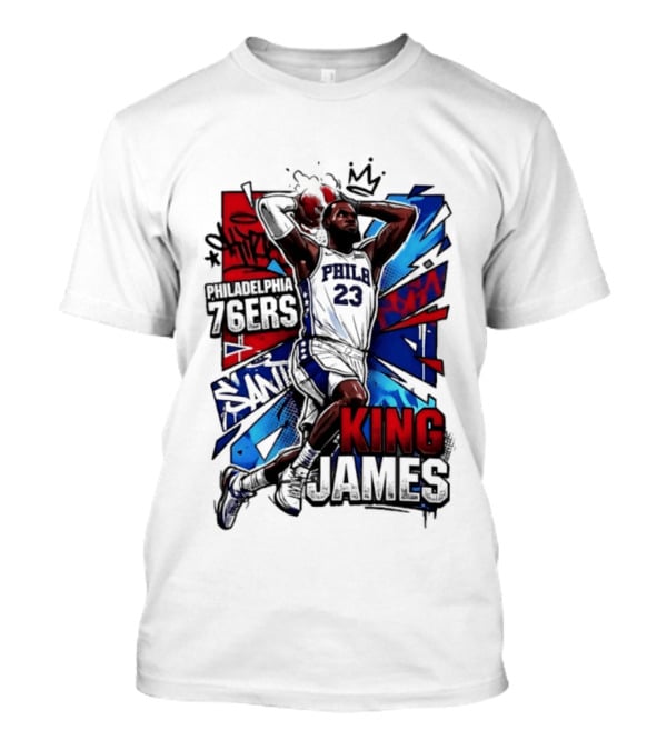 Philadelphia 76ers King James LeBron 2026 NBA Basketball T-Shirt