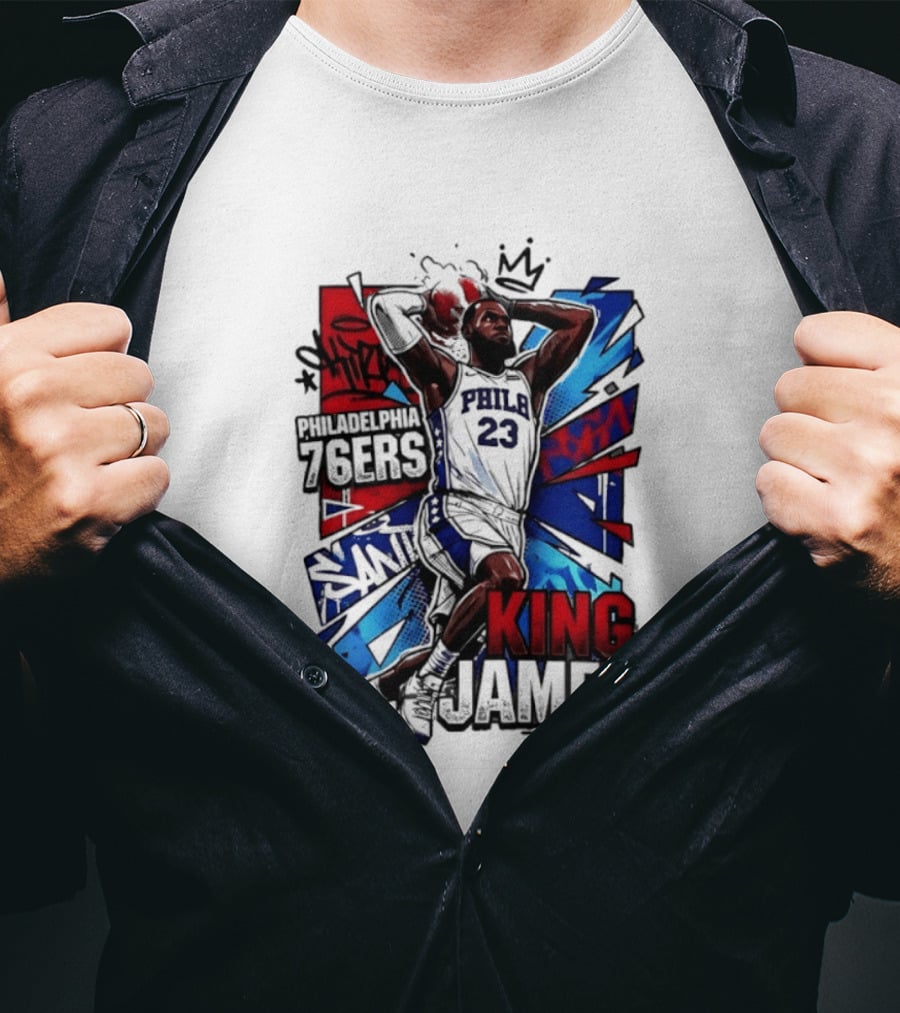Philadelphia 76ers King James LeBron 2026 NBA Basketball T-Shirt