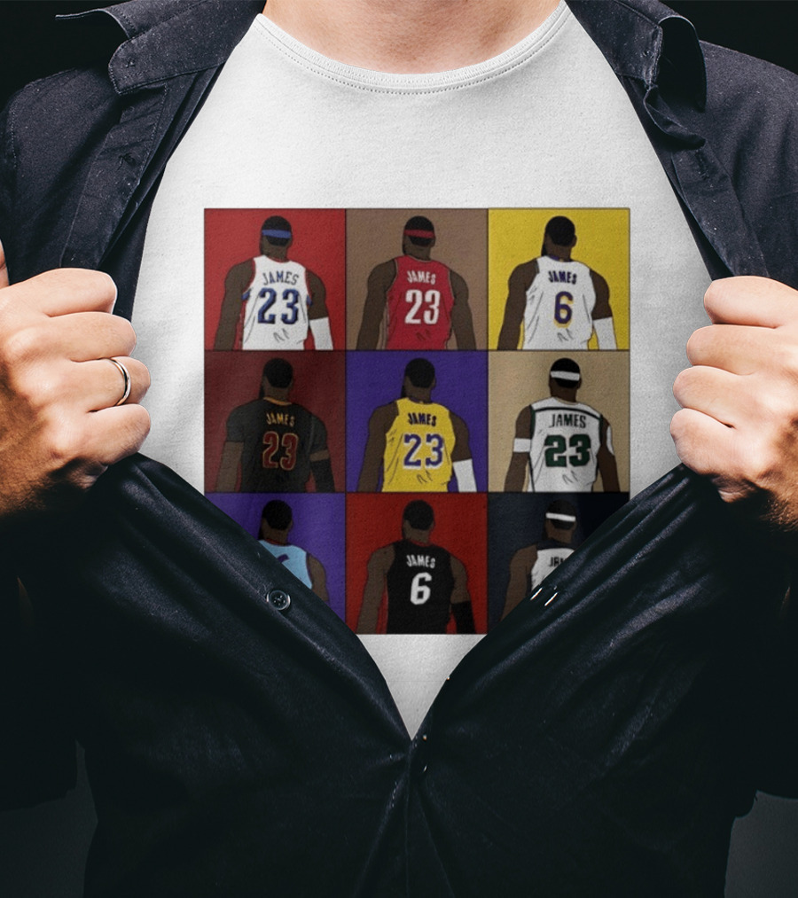 LeBron James Each Team History Philadelphia 76ers NBA 2026 T-Shirt