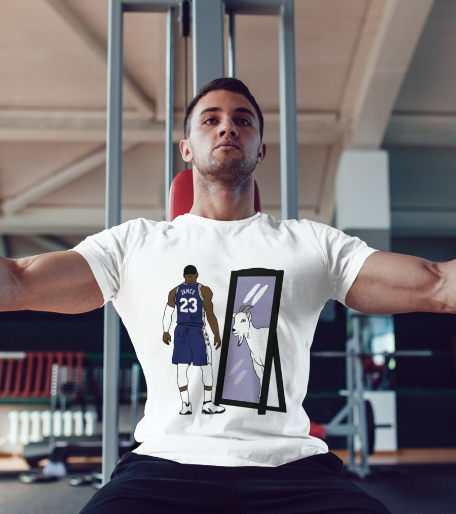 LeBron James Mirror 23 GOAT Reflection Philadelphia 76ers T-Shirt