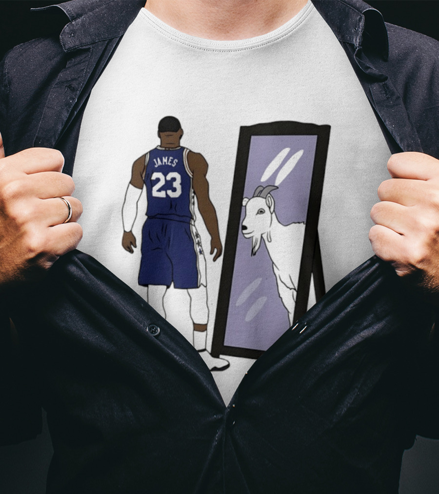 LeBron James Mirror 23 GOAT Reflection Philadelphia 76ers T-Shirt