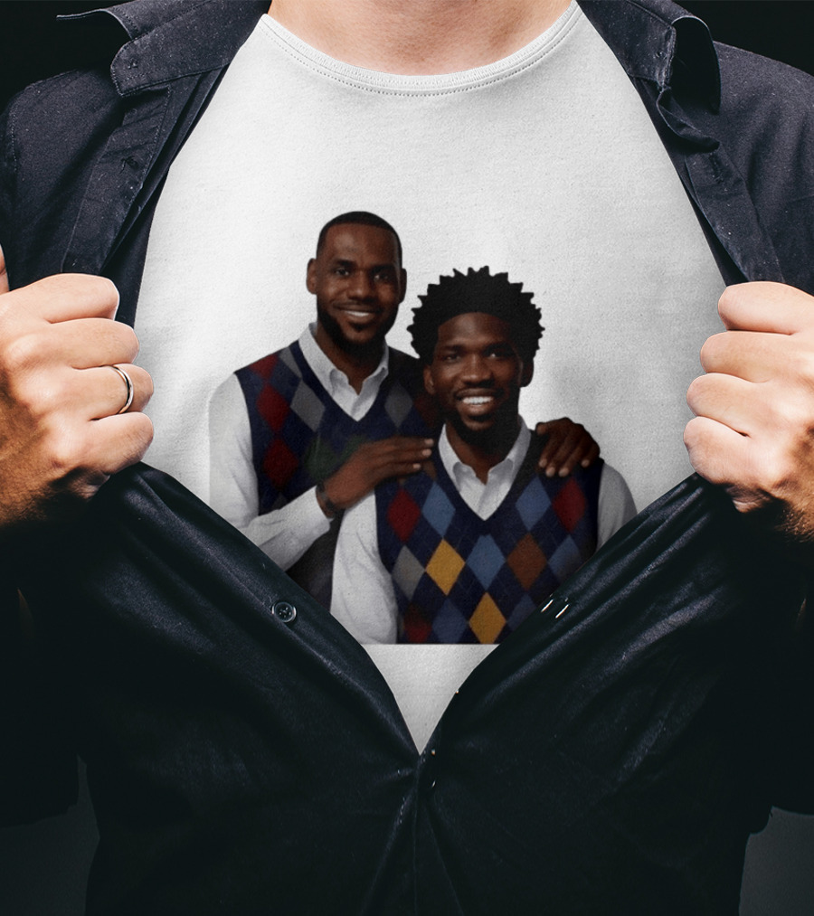 Lebron James Joel Embiid Philadelphia 76ers Step Brothers Crossover NBA Comedy T-Shirt
