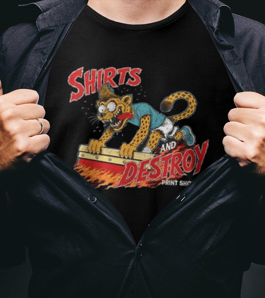 Shirts And Destroy Print Shop Screem Drinting 2 Sided T-Shirt