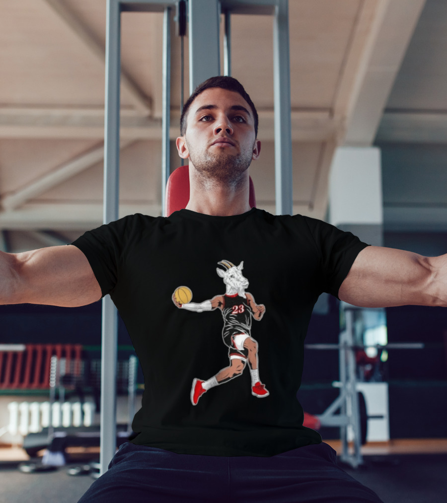 Goat Basketball Player Number 23 Greatest Of All Time Dunking Action T-Shirt