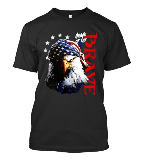 American Eagle Bandana Home Of The Brave Stars T-Shirt