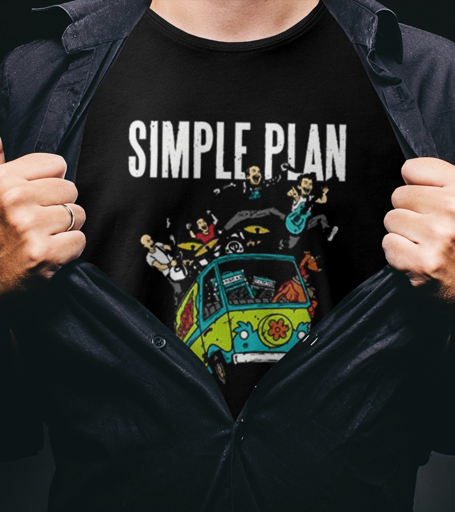 Simple Plan Bigger Than You Think Tour 2026 The Sequel Scooby Doo Mystery Machine Dates T-Shirt