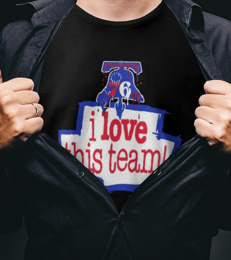 I Love This Team Philadelphia 76ers Basketball 23 LeBron James T-Shirt