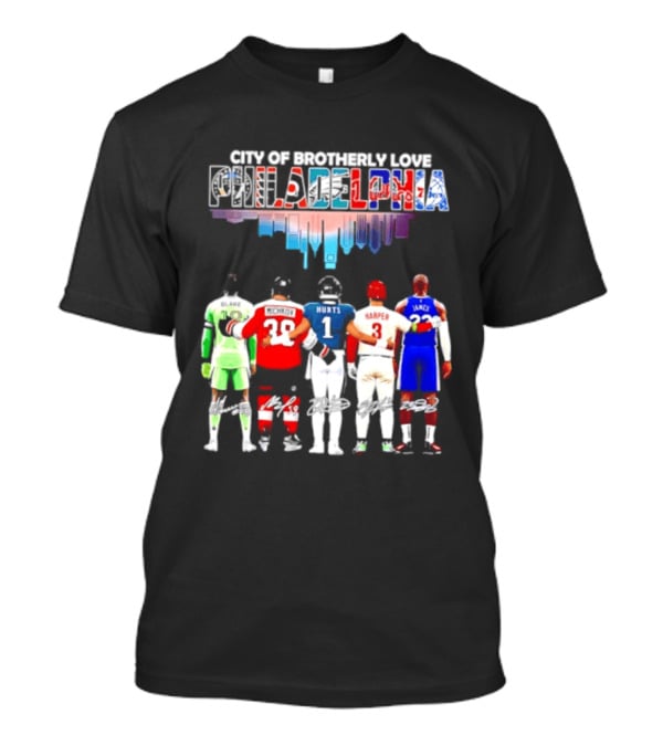 City Of Brotherly Love Philadelphia Skyline James Harper Hurts Blake Michkov T-Shirt