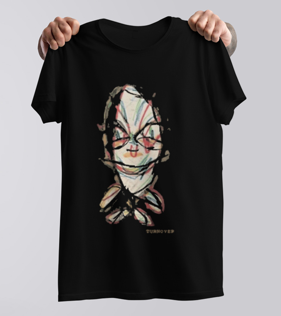 Turnover Store Bug Distorted Face Sketch T-Shirt