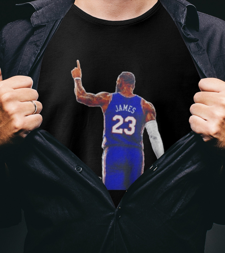 LeBron James 23 Philadelphia 76ers Jersey Iconic Basketball T-Shirt