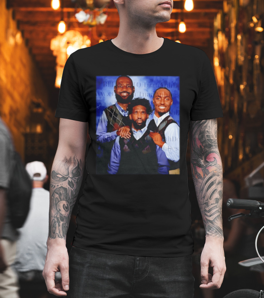 LeBron James Tyrese Maxey Joel Embiid Step Brothers Philadelphia Basketball T-Shirt