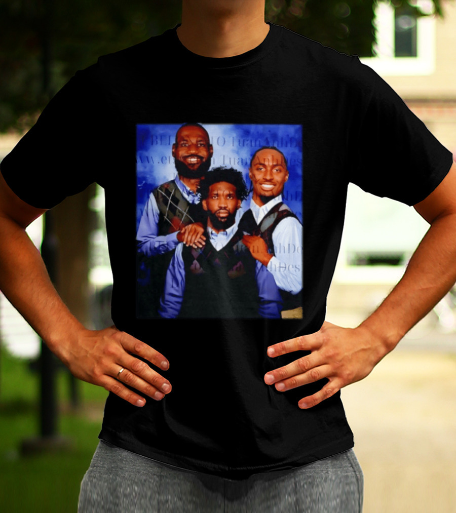 LeBron James Tyrese Maxey Joel Embiid Step Brothers Philadelphia Basketball T-Shirt