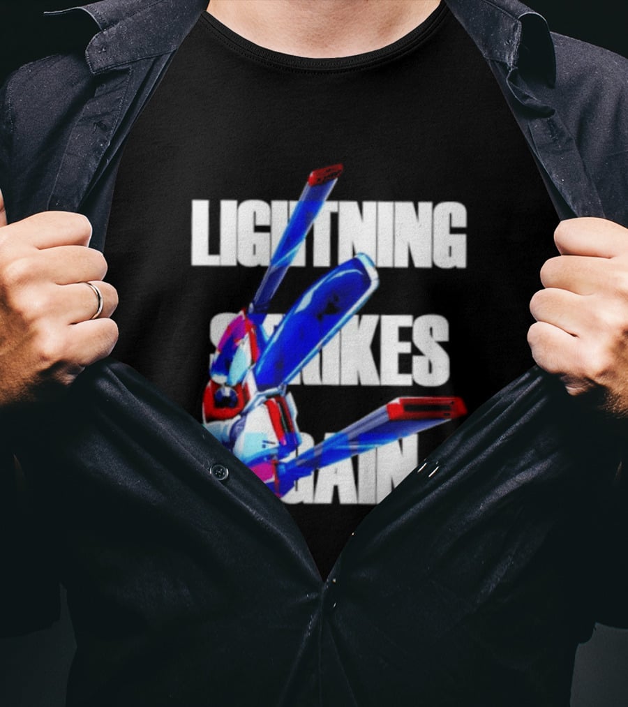 Lightning Strikes Again Gundam Mecha Robot T-Shirt