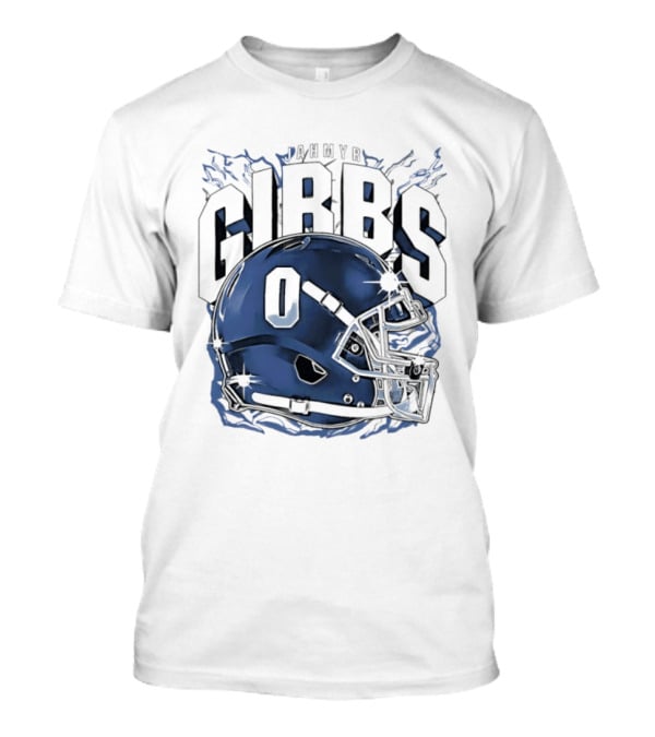 Jahmyr Gibbs 0 Detroit Lions Football Helmet 2026 GIBBS T-Shirt