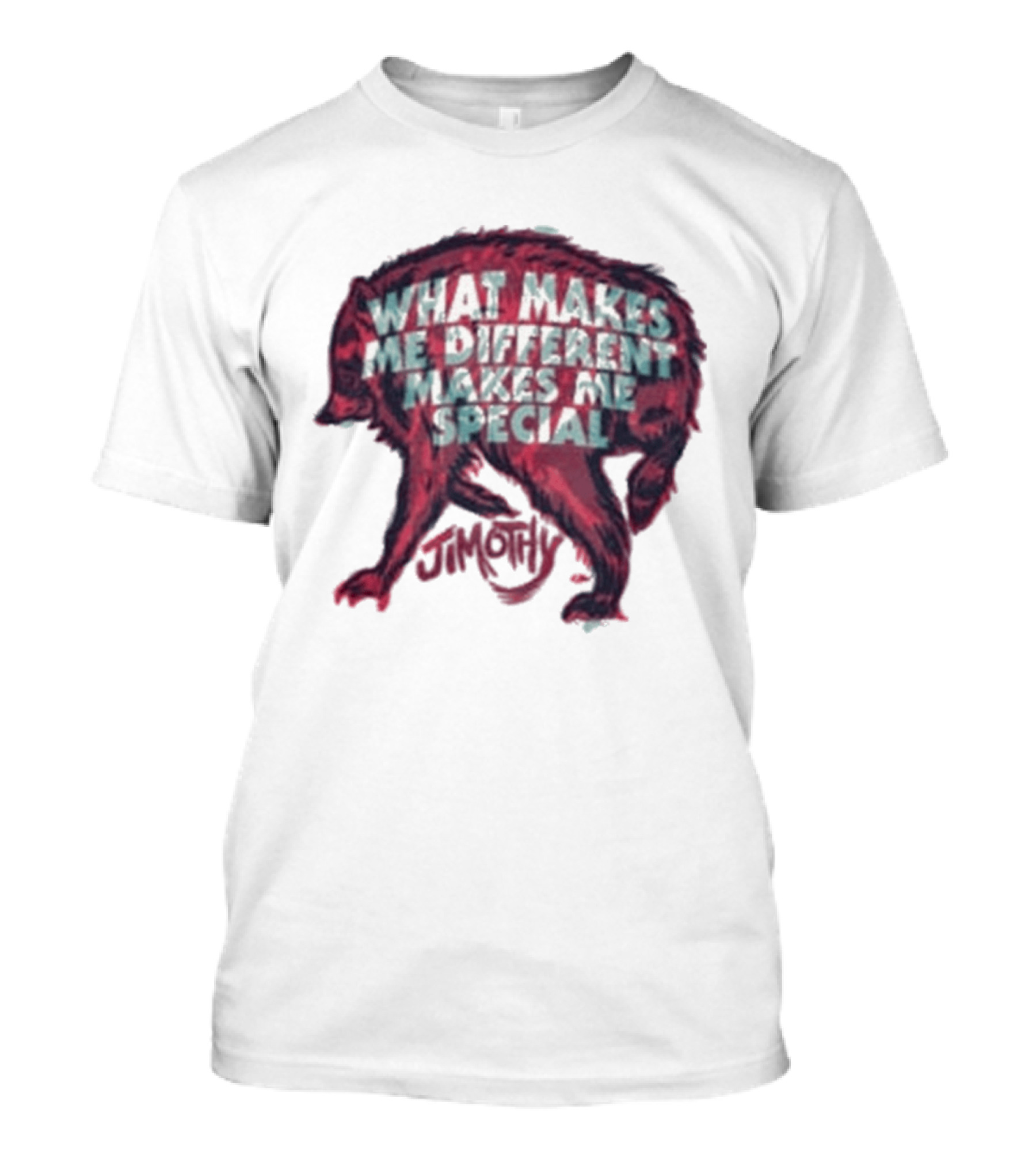Jimothy What Makes Me Different Makes Me Special Wolf T-Shirt