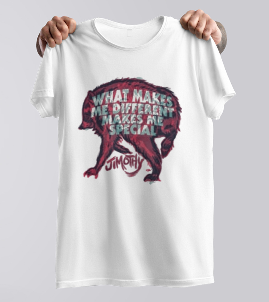 Jimothy What Makes Me Different Makes Me Special Wolf T-Shirt