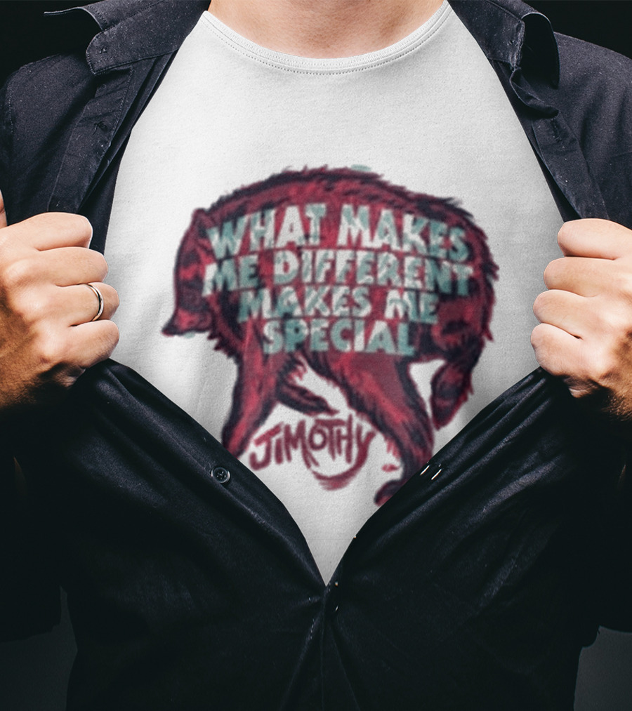 Jimothy What Makes Me Different Makes Me Special Wolf T-Shirt